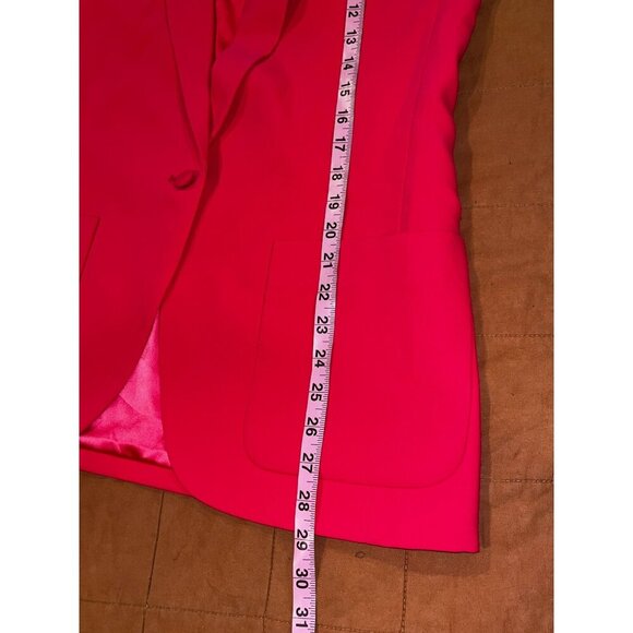 Amanda Uprichard Shawl Collar Blazer in Azalea  womens  Size Medium - Picture 7 of 9